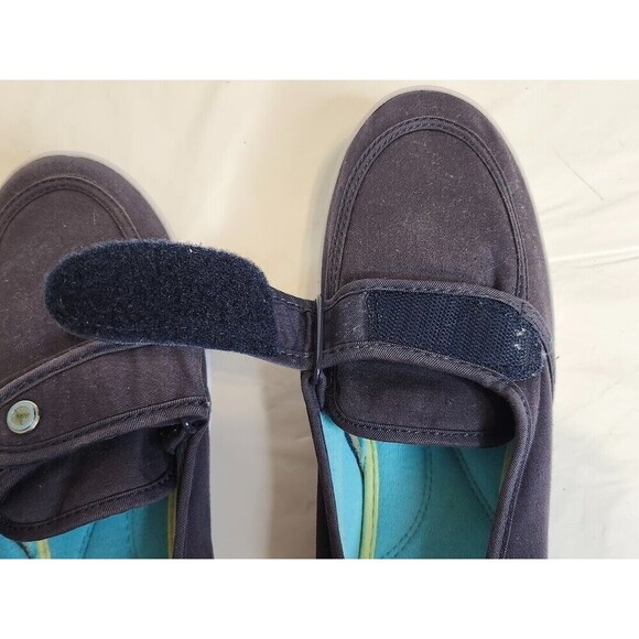 Grasshoppers Women's Canvas Slip On Hook & Loop Closure Blue Size 8.5 - Picture 6 of 7
